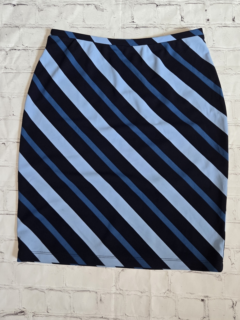 Vintage Express 90s Y2k Striped Preppy Grunge Mini Pencil Skirt Size XS Coquette